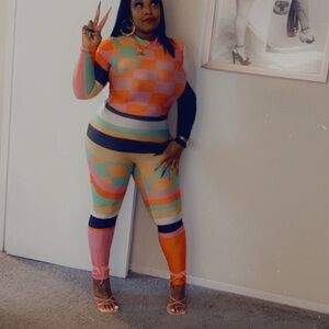 Colorful Checkered Bodysuit